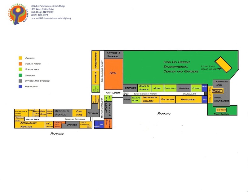 The Children’s Museum of Oak Ridge Map