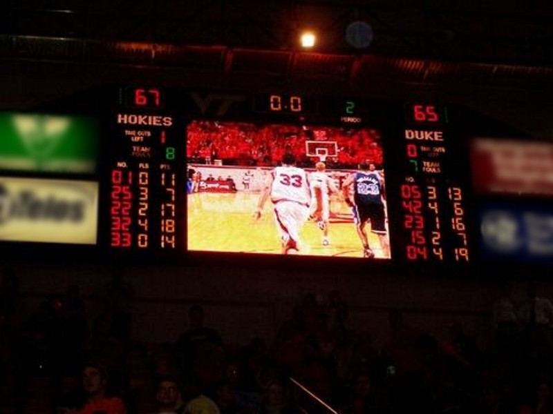 (Feb 17, 2005) Scoreboard of the VT - Duke Upset; image by Jwalte04 at en.wikipedia - Own work, Public Domain, https://commons.wikimedia.org/w/index.php?curid=17666449