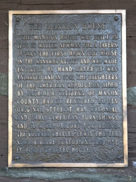 This plaque was installed on the front of the house to commemorate the DAR's efforts to preserve the home. Image obtained from the Historical Marker Database.