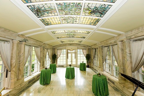The marble aviary in which Allison's wife, Sarah, used to house her exotic bird collection.