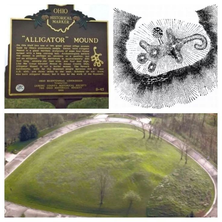 Original survey picture compared with the present day mound and the historic marker