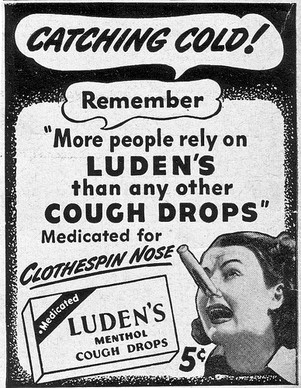 Ludens cough drops advertisment