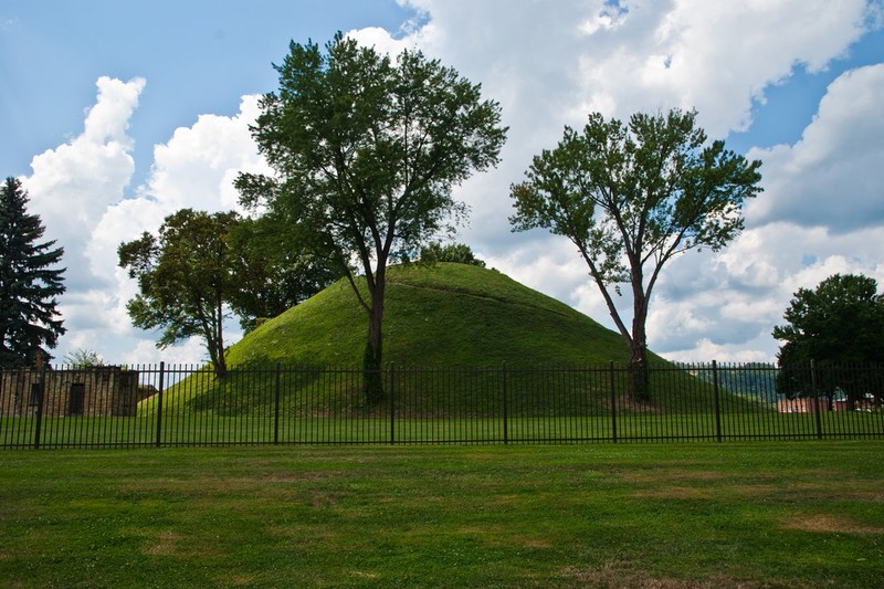 The Grave Creek Mound, Moundsville, West Virginia. 