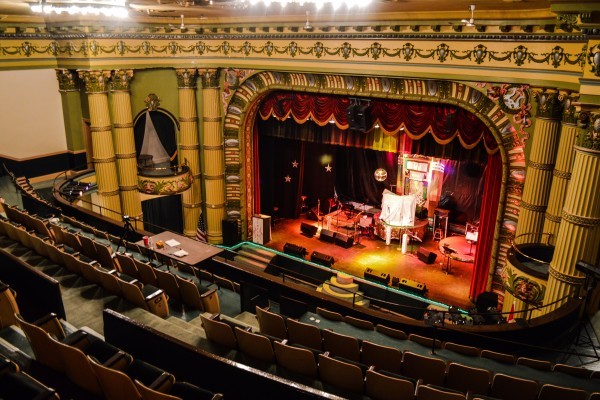 View from the upper balcony overlooking the stage