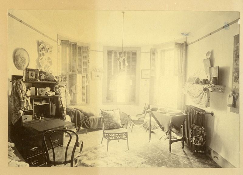 Draper Hall, room of Abbot Academy student Lena Hinchman, 1891