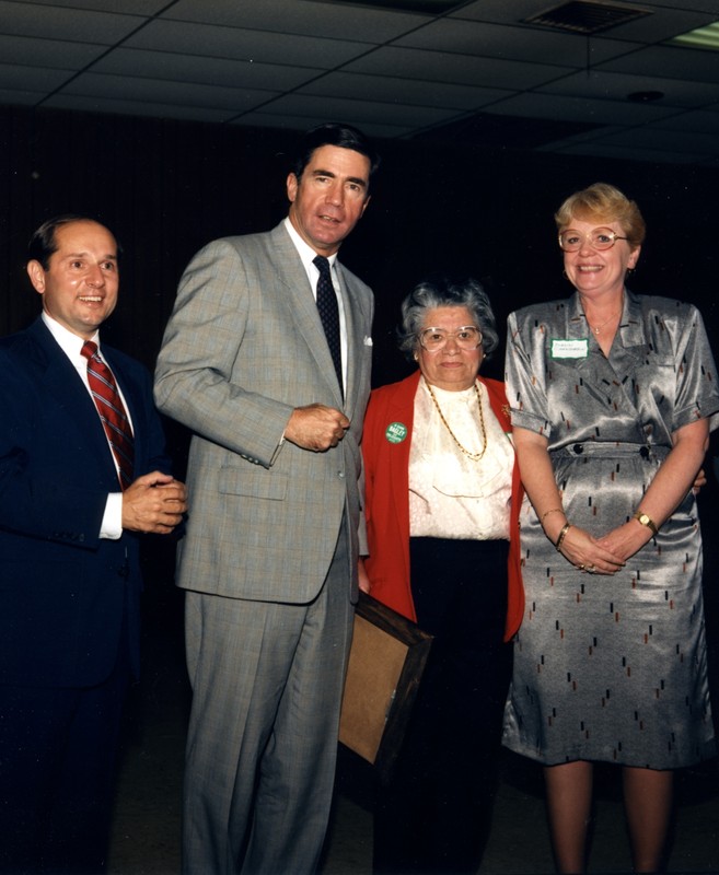 Providencia Gonzalez with Governor Charles S. "Chuck" Robb, photograph courtesy of Providencia Gonzalez.