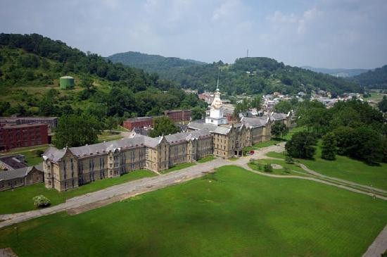 An aerial shot of the complex.