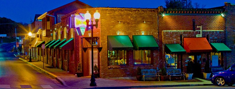 Building at night.