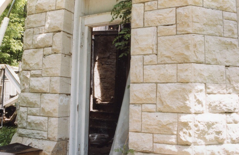 Entrance to the observatory after the 1999 fire.