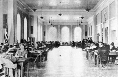 The Reading Room of Morrow Library was where students of Marshall College studied, and was split into two floors during the renovation process that began in 1965.