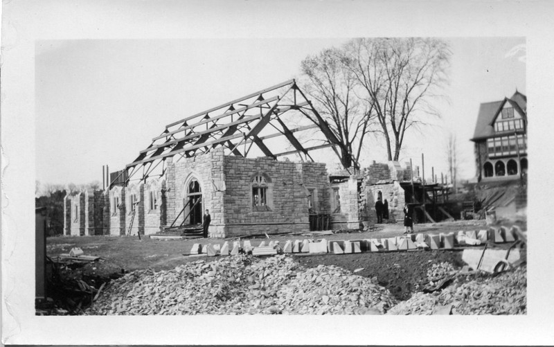 Graham Tyler Chapel under construction in 1931