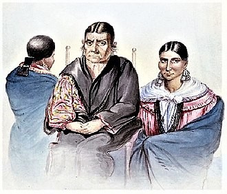 Frances Slocum with her two daughters.