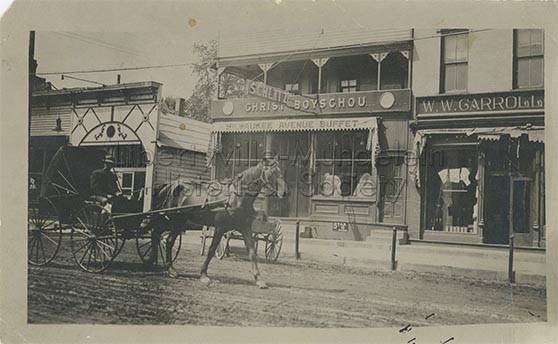 Milwaukee Avenue Buffet located on site of 515 N. Milwaukee Avenue, 1912