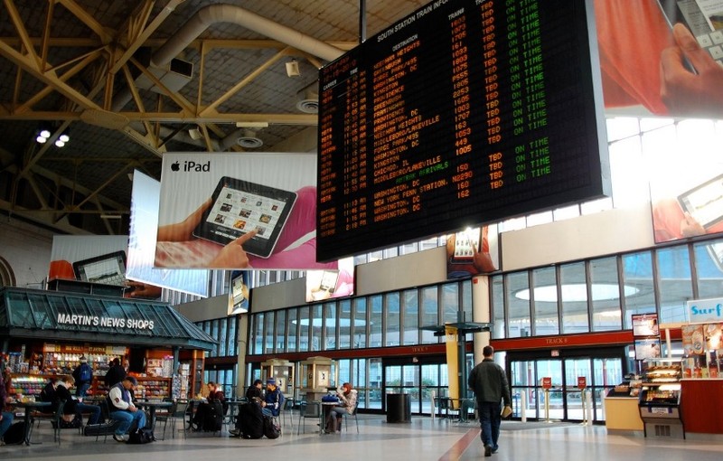 Inside the South Station Terminal