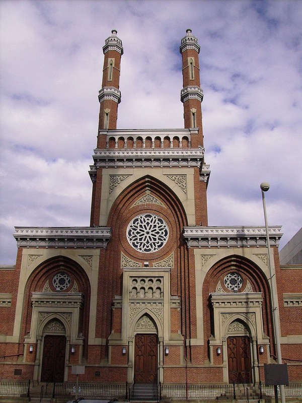 Plum Street Temple was built in 1866 and is still used by the same congregation, now called Isaac M. Wise Temple.