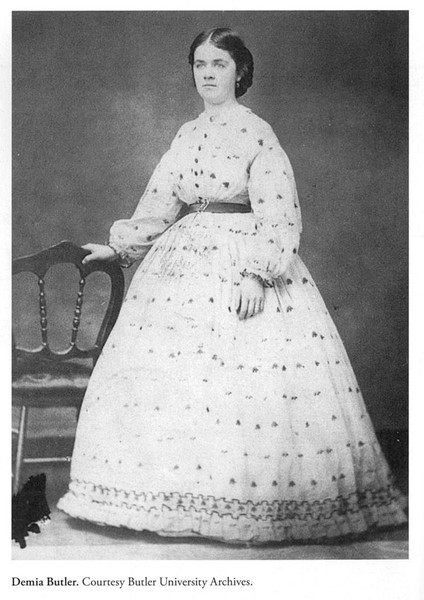 Demia Butler, daughter of founder Ovid Butler, became the first female graduate of the school’s four-year program of classical studies in 1862.