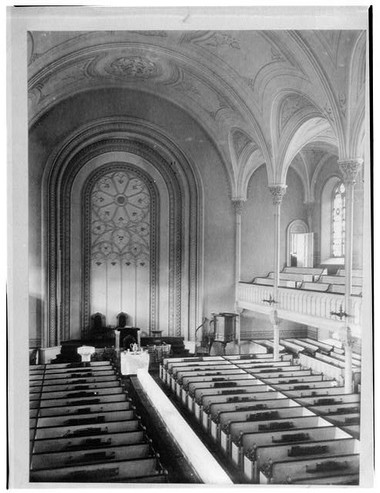 Interior of the church from the Historic American Buildings Survey