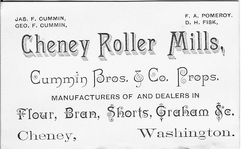Mill business card from the 1890 City Hall time capsule.