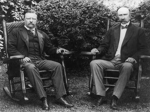 Charles Fairbanks with Teddy Roosevelt 