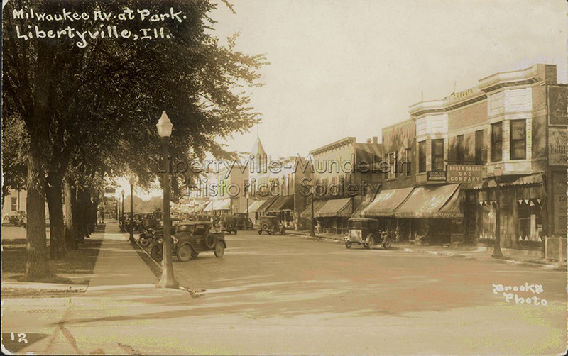 Looking north on Milwaukee Avenue from Church Street, after 1923