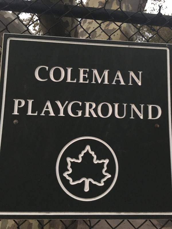 Photo of Coleman Playground Sign