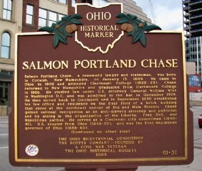 The marker is located just across the bridge, near Great American Ballpark. Photo: William Fischer Jr.