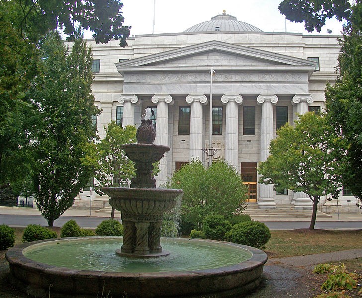 The New York State Court of Appeals Building was erected in 1842 and originally housed various state offices.