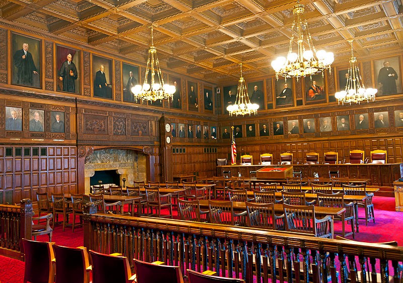 The Richardson Courtroom of the New York State Court of Appeals.