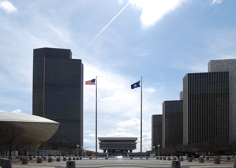 View from the New York State Capital Building towards the Cultural Education Center.