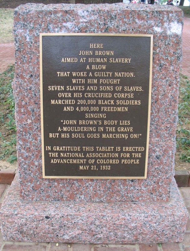 The inscription on the tablet was originally rejected by Storer College for sounding too militant. Image obtained from alliesforfreedom.org. 