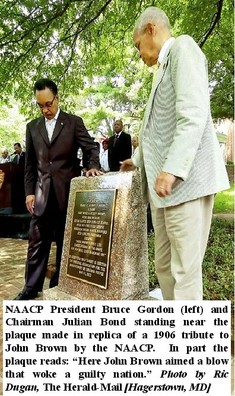 NAACP leaders at the commemoration of the tablet. Image obtained from John Brown the Abolitionist Blog. 