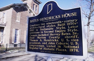 Historical Marker that sits across the driveway from the house