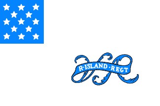 The flag of The First Rhode Island Regiment.