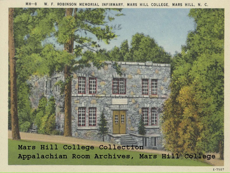 W.F. Robinson Infirmary postcard from the Southern Appalachian Archives.