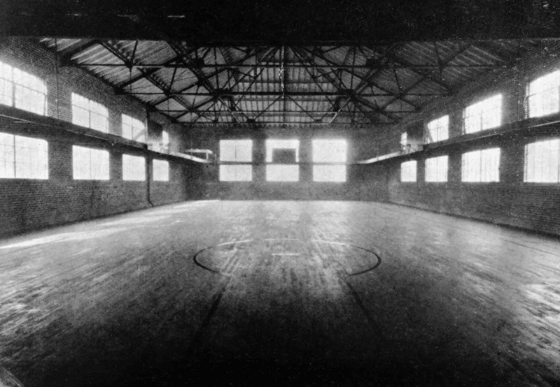 Interior of McConnell Gym, 1924