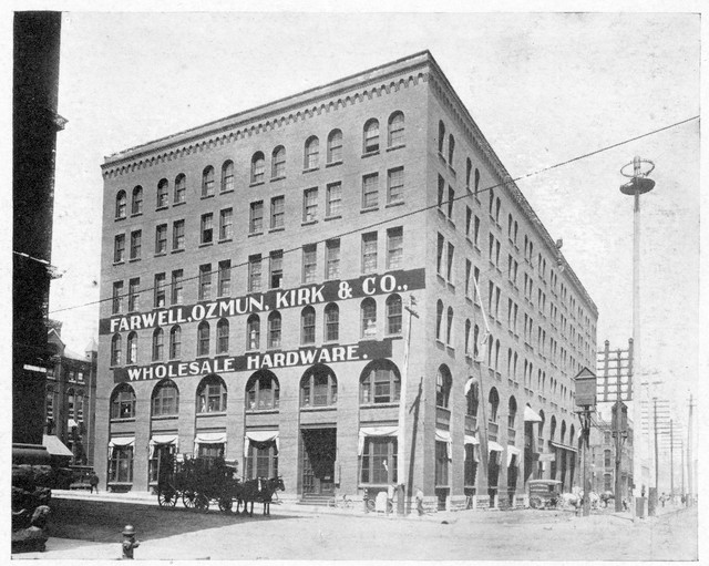 The Tilsner Building when it was the Farwell, Ozmun & Kirk Wholesale Hardware Company (1902)