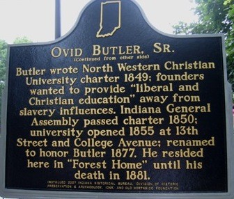 Back side of historic marker