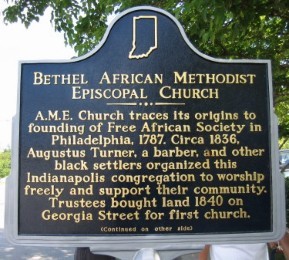 Front side of historic marker