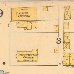 Map denoting where the Georgia Street chapel was located