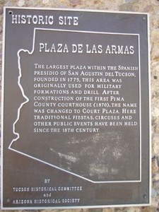 The Plaza de las Armas historical marker 