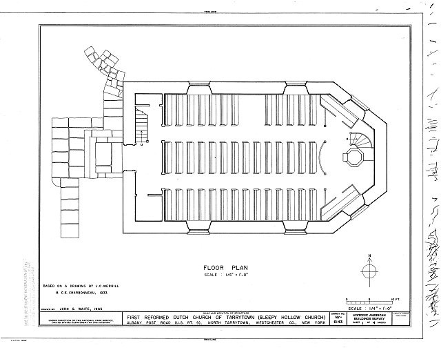 Floor plan of the church (source: HABS)