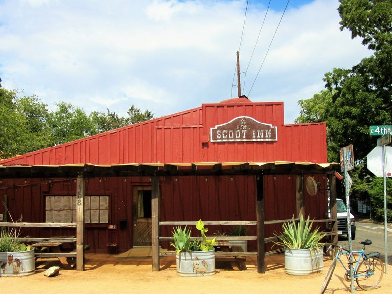 The entrance to Austin's Historic Scoot Inn