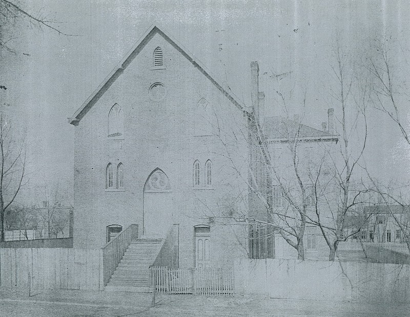 This image from about 1887, shows the first location of St. Vincent's Infirmary (1881-1889). Source: Thurman B. Rice, "The Catholic Hospitals," in One Hundred Years of Medicine: Indianapolis, 1820-1920 (1949).