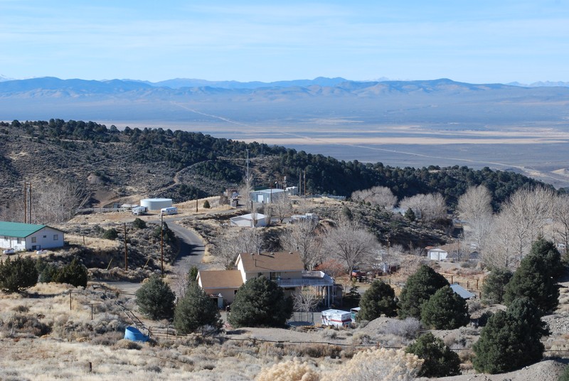 Overlooking Austin, looking east. Courtesy of Nevada State Historic Preservation Office.
