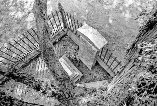 1973 Aerial of Permelia Griffin's Tombstone