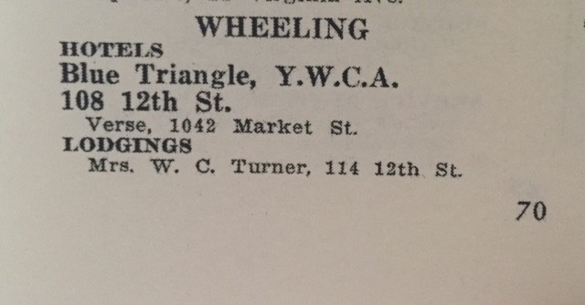 Other listings in the Wheeling area in the 1954 edition.