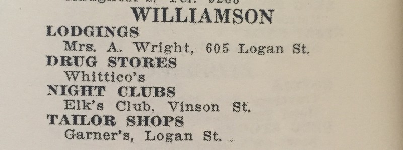 Other listings in the White Sulphur Springs area in the 1954 edition. 