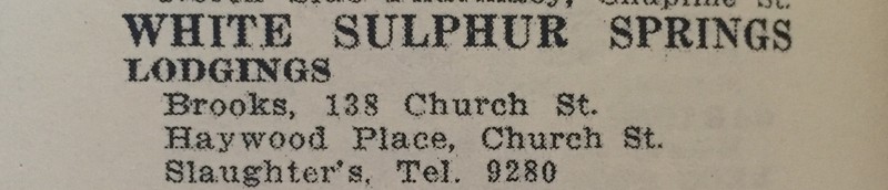 Other listings in the Williamson area in the 1954 edition.