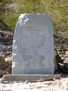 This is the monument installed Daughters of the Revolution in 1933. It's just a few feet from the other marker.