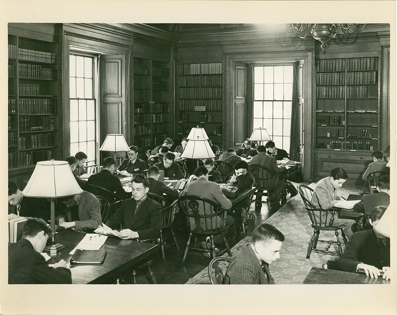 Oliver Wendell Holmes Library, 1930s. Photograph by Francis Cookson.